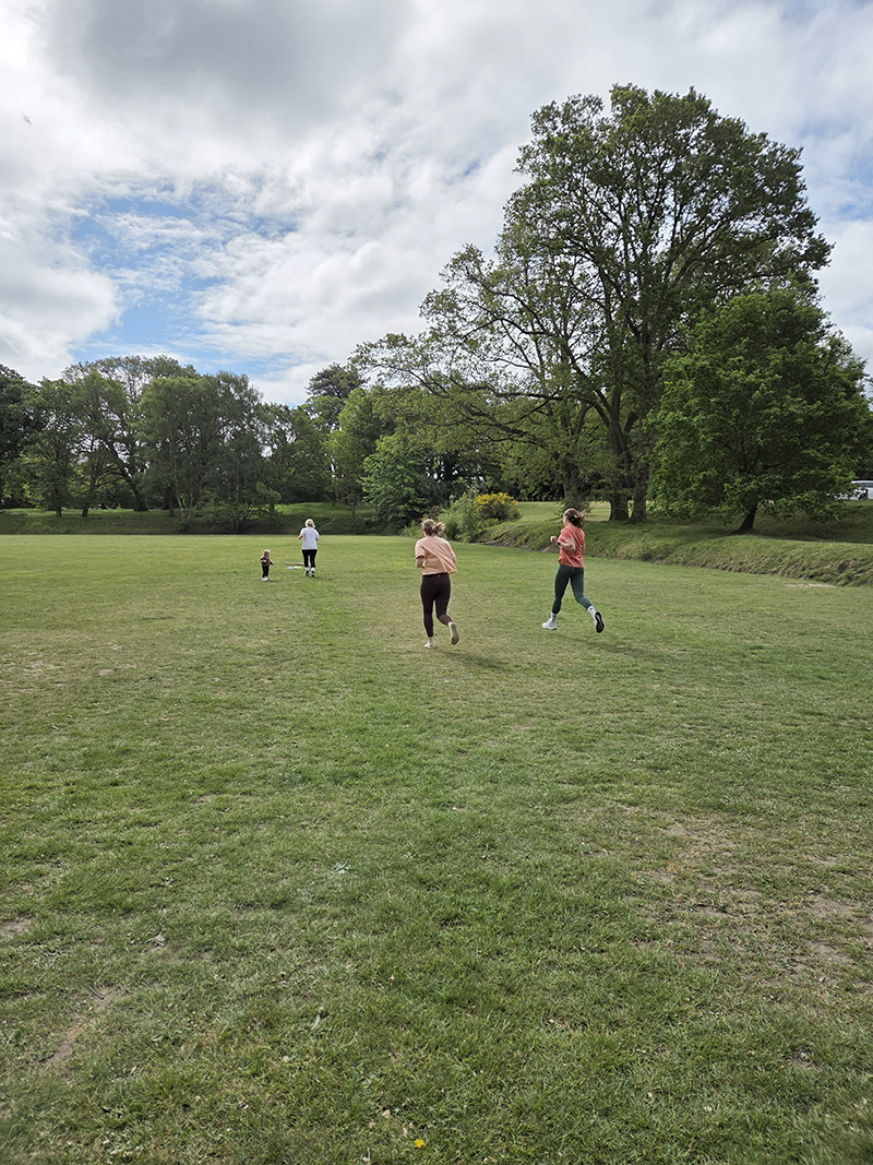 Mums taking part in an outdoor fitness session